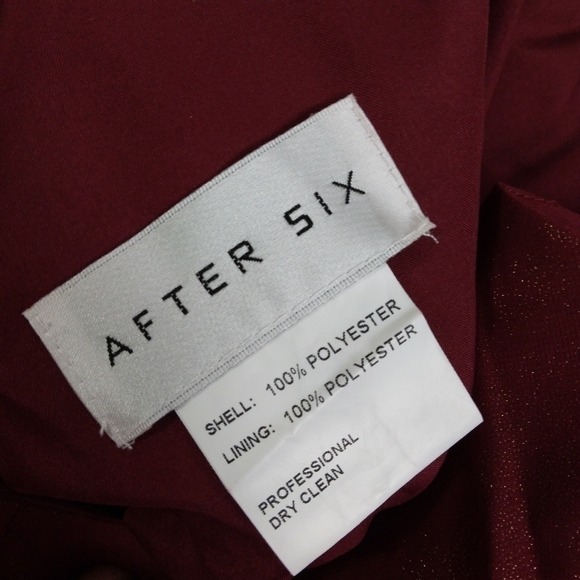 NWT After Six Halter Dress in Merlot Sparkle - Picture 7 of 7